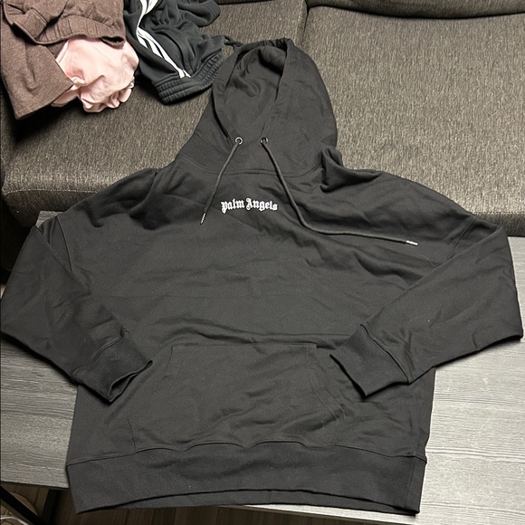 Palm Angels logo-print cotton hoodie - Picture 1 of 8